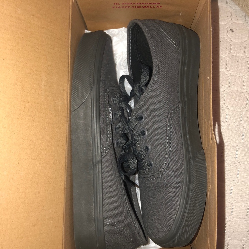 Dark gray vans !!